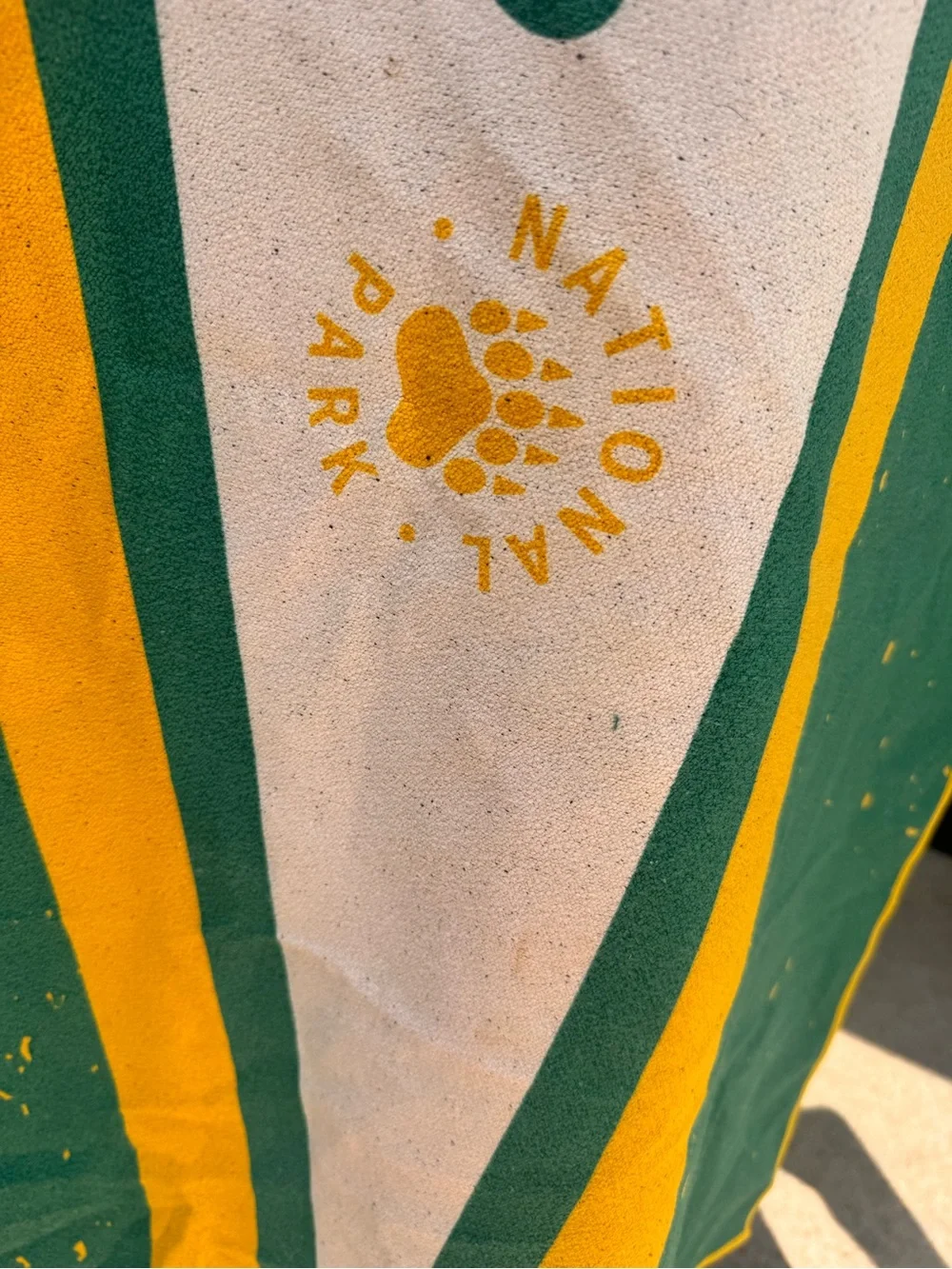 Nomadic Traders Green, Yellow, Cream Great Smoky Mountains Beach Towel